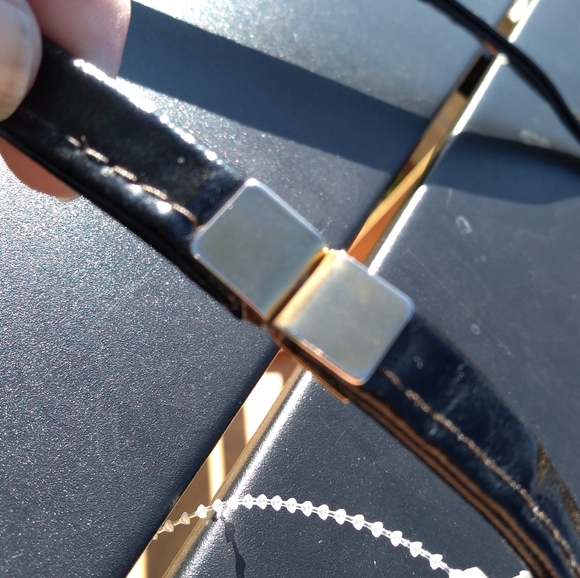 Vintage Jane Shilton Black Leather Purse Handbag, Shoulder Bag, Made in … - Picture 9 of 15